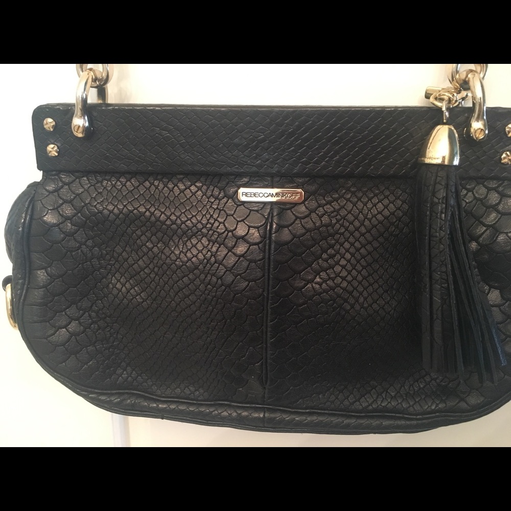 Rebecca Minkoff leather like snake skin cross body